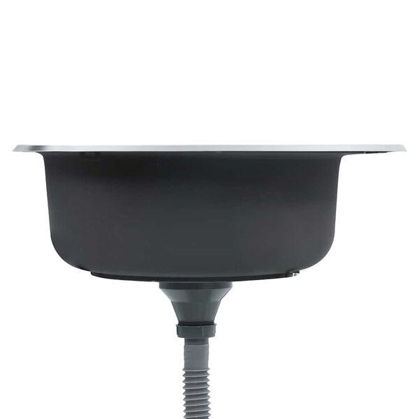 vidaXL Évier de cuisine avec crépine et piège Acier inoxydable