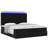 VidaXL Cadre de lit ottoman avec matelas noir 180x200cm velours