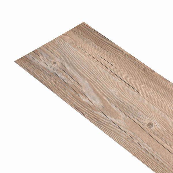 vidaXL Planches de sol 18 pcs Marron 5,26 m&sup2; PVC