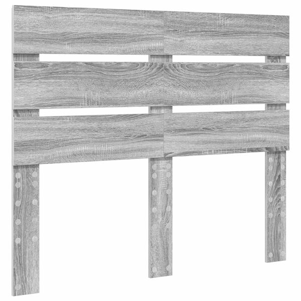 vidaXL T&ecirc;te de lit Gris Sonoma 135 cm Bois d'ing&eacute;nierie