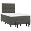 vidaXL Sommier &agrave; lattes de lit et matelas gris fonc&eacute; 120x190cm velours