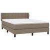 vidaXL Sommier &agrave; lattes de lit avec matelas Taupe 140x200 cm Tissu