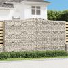 vidaXL Panier de gabions arqu&eacute; 400x50x220/240 cm Fer galvanis&eacute;