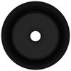 vidaXL Lavabo rond de luxe Noir mat 40x15 cm C&eacute;ramique