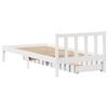 vidaXL Cadre de lit sans matelas blanc 100x200 cm bois de pin massif