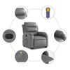 vidaXL Fauteuil inclinable de massage &eacute;lectrique gris similicuir