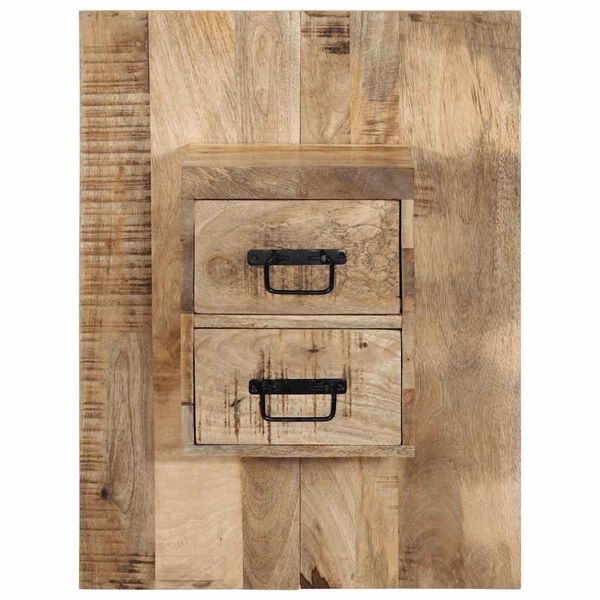 vidaXL Table de chevet 60x32x80 cm bois massif de manguier brut