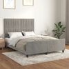 vidaXL Cadre de lit sans matelas gris clair 140x200 cm velours