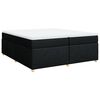vidaXL Sommier &agrave; lattes de lit avec matelas Noir 200x200 cm Tissu