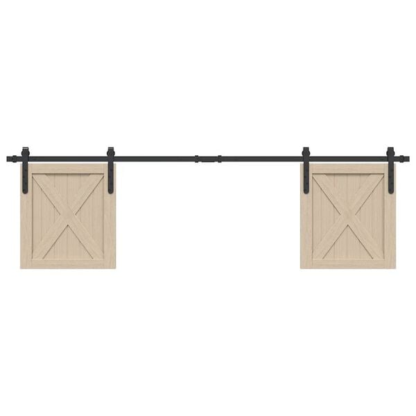 vidaXL Kit de porte d'armoire coulissante 183 cm acier au carbone