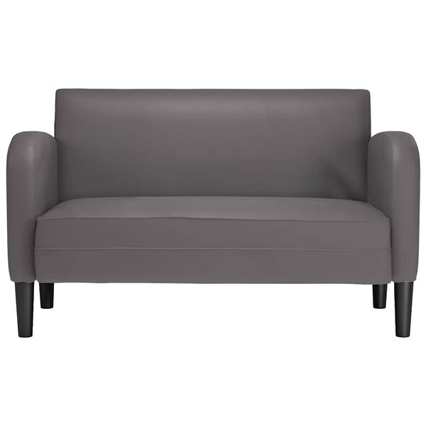 vidaXL Canap&eacute; causeuse gris 110 cm similicuir