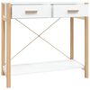 vidaXL Table console Blanc 82x38x75 cm Bois d'ing&eacute;nierie
