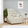 vidaXL Fauteuil inclinable Cr&egrave;me Similicuir