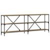 vidaXL Table console Ch&ecirc;ne artisan 200 x 30 x 75 cm Bois d'ing&eacute;nierie