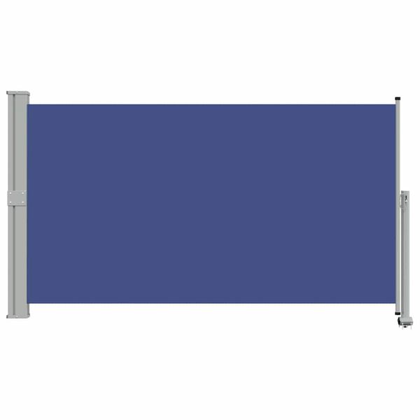 vidaXL Auvent lat&eacute;ral r&eacute;tractable de patio 140 x 300 cm Bleu