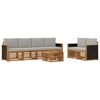 vidaXL Ensemble de canap&eacute;s d'ext&eacute;rieur 7 pcs Naturel et gris clair