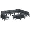 vidaXL Ensemble de canap&eacute; de jardin 13 pc Noir Acier