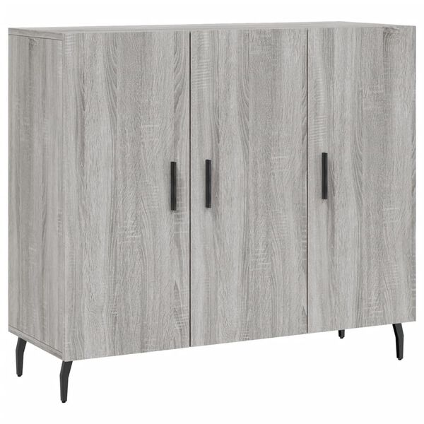 vidaXL Buffet sonoma gris 90x34x80 cm bois d'ing&eacute;nierie