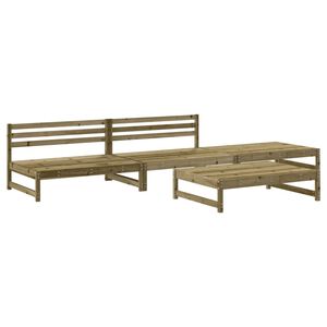 vidaXL Salon de jardin 4 pcs bois de pin impr&eacute;gn&eacute;