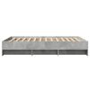 vidaXL Cadre de lit sans matelas gris b&eacute;ton 140x200 cm bois ing&eacute;nierie