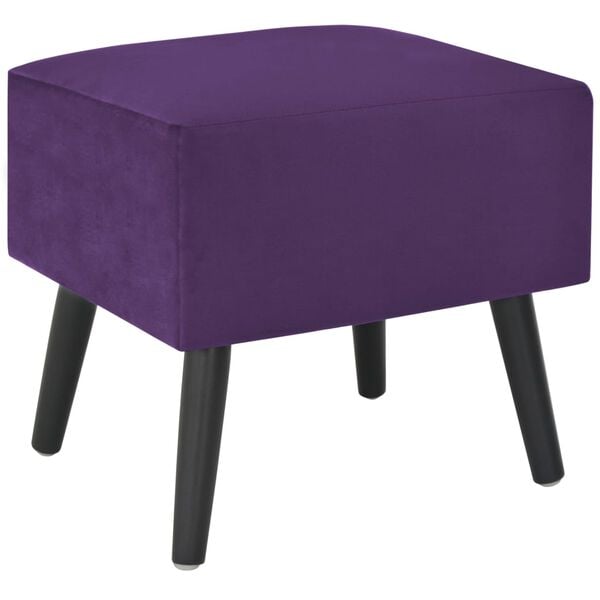 vidaXL Table de chevet Violet foncé 40x35x40 cm Velours