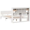 vidaXL Lit bibliothèque sans matelas blanc 140x190 cm bois pin massif