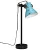 vidaXL Lampe de bureau 25 W bleu d&eacute;lav&eacute; 15x15x55 cm E27