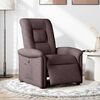 vidaXL Fauteuil inclinable électrique Marron foncé Tissu
