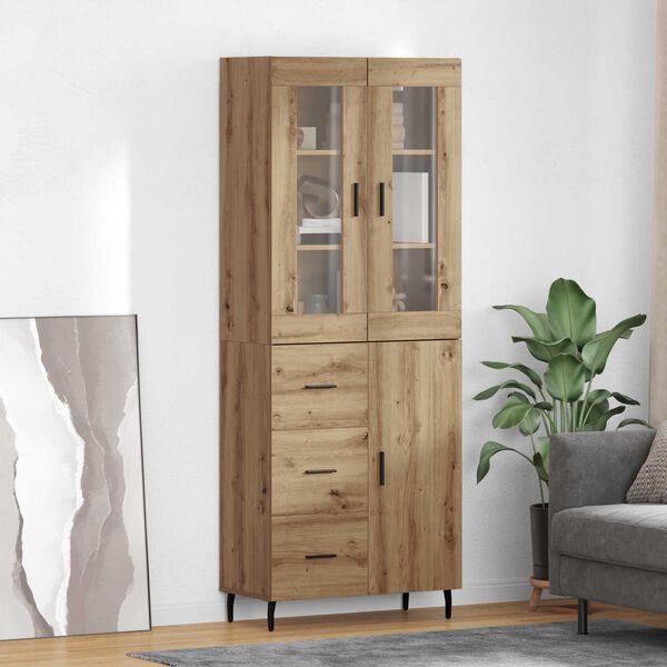 vidaXL Haut Armoire 2 pcs Ch&ecirc;ne artisanal Bois d'ing&eacute;nierie