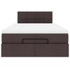 VidaXL Cadre de lit ottoman avec matelas marron fonc&eacute; 120x190 cm tissu
