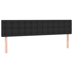 vidaXL T&ecirc;tes de lit Noir 180x5x78/88 cm Similicuir