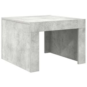 vidaXL Table basse gris b&eacute;ton 50x50x35 cm bois d'ing&eacute;nierie