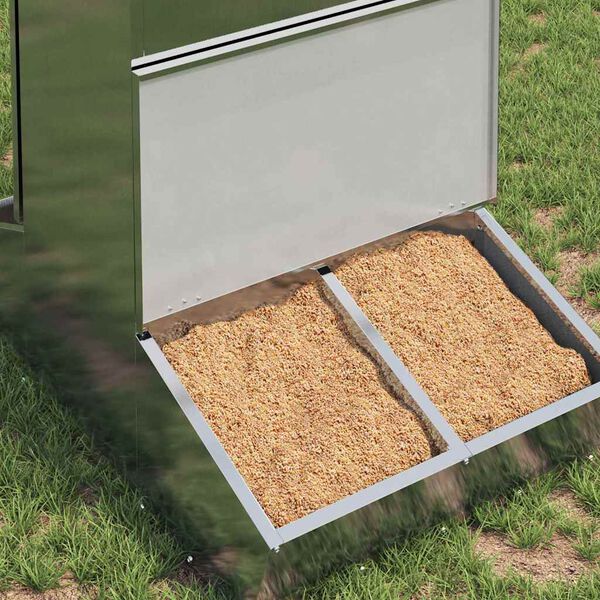 vidaXL Distributeur de porcs Argent 82 x 51 x 91,5 cm Acier galvanis&eacute;