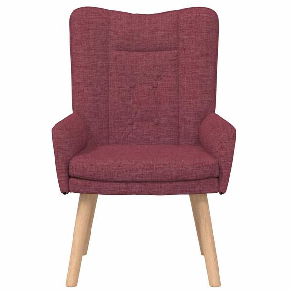 vidaXL fauteuil Bordeaux 63 x 67 x 94 cm Tissu et contreplaqu&eacute;