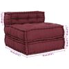 vidaXL Canapé modulaire 4 pcs Marron tissu