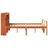 vidaXL Lit biblioth&egrave;que sans matelas cire marron 140x190 cm pin massif