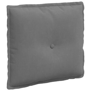 vidaXL Coussin de Dos Gris fonc&eacute; 50 x 45 cm Tissu en microfibre