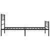vidaXL Cadre de lit m&eacute;tal sans matelas avec pied de lit noir 80x200 cm