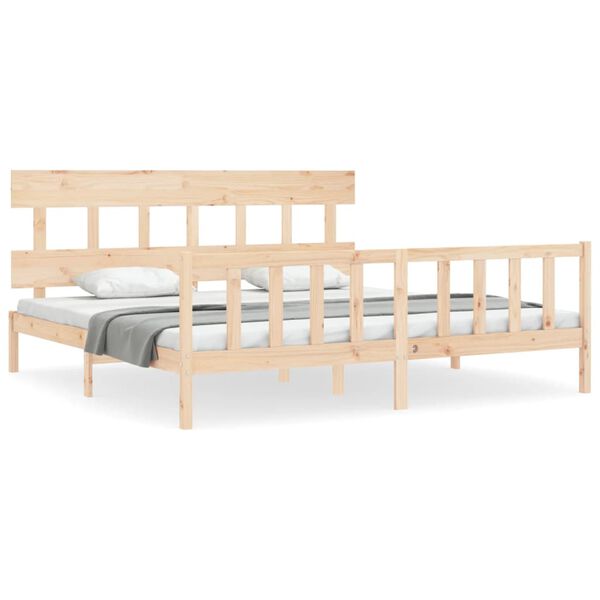 vidaXL Cadre de lit sans matelas bois massif de pin