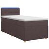 vidaXL Lit boxspring avec matelas Marron fonc&eacute; 100 x 200 cm Tissu