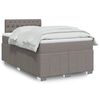 vidaXL Sommier &agrave; lattes de lit avec matelas taupe 120x190 cm tissu