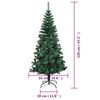 vidaXL Sapin de No&euml;l artificiel pointes iridescentes Vert 120 cm PVC