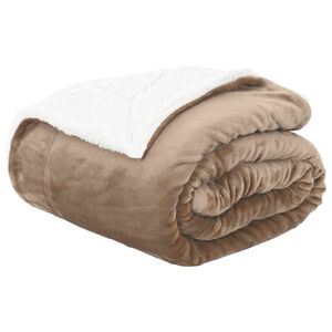 vidaXL plaid Camel 240 x 270 cm 3.17 kg Polaire