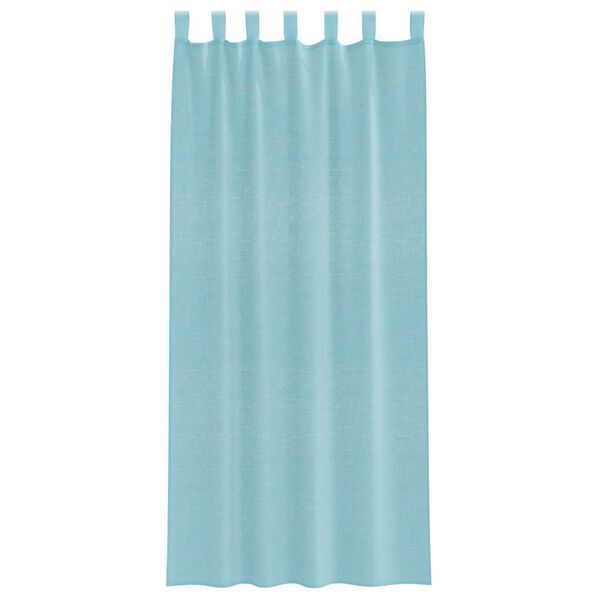 vidaXL Rideaux en voile avec boucles 2 pcs turquoise 140x225 cm