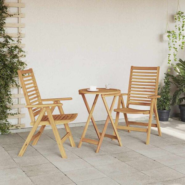 vidaXL Chaises de jardin 2 pcs Marron 52 x 64,5 x 108 cm