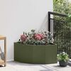 vidaXL Jardinière d'Angle Vert olive 60 x 60 x 35 cm Acier