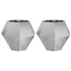 vidaXL Jardinière 2 pcs Argent 75 x 75 x 60 cm Acier inoxydable