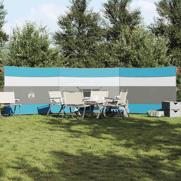 vidaXL Brise-vent de camping bleu 508x130 cm imperméable