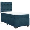 vidaXL Sommier &agrave; lattes de lit avec matelas bleu 90x200 cm velours