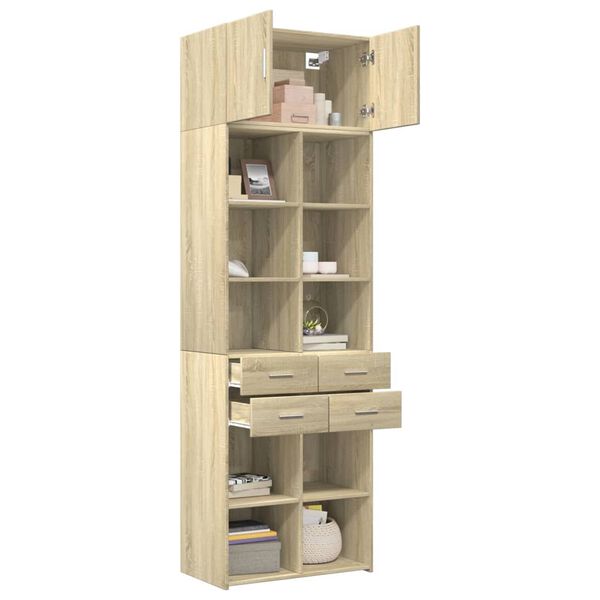 vidaXL Armoire de rangement ch&ecirc;ne sonoma 70x42,5x225 cm